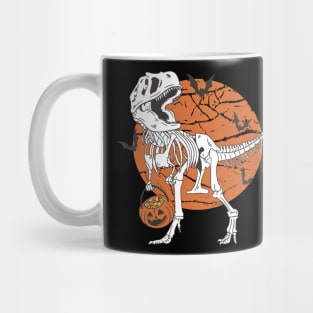 T Rex Halloween Trick Or Treating Dinosaur Mug